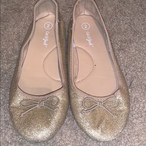 Cat & Jack Sparkly gold flats